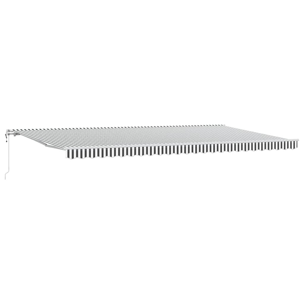 Toldo retráctil automático gris antracita y blanco 400x300 cm