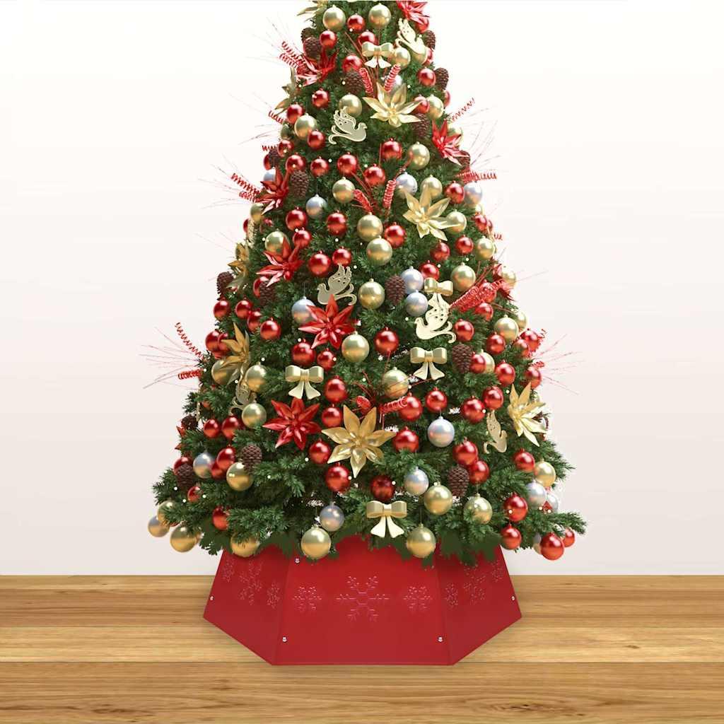 Falda del árbol de Navidad roja Ø68x25 cm