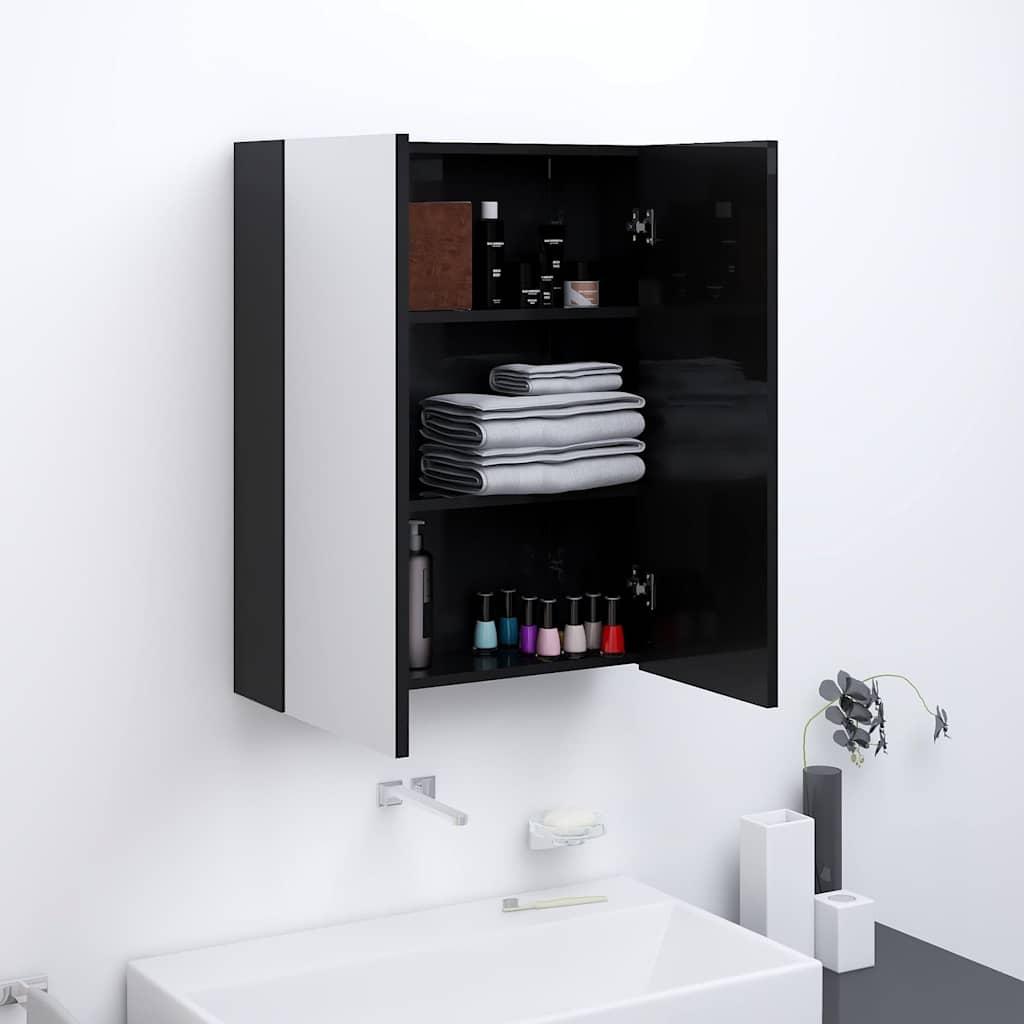 Armario de espejo de baño MDF 60x15x75 cm