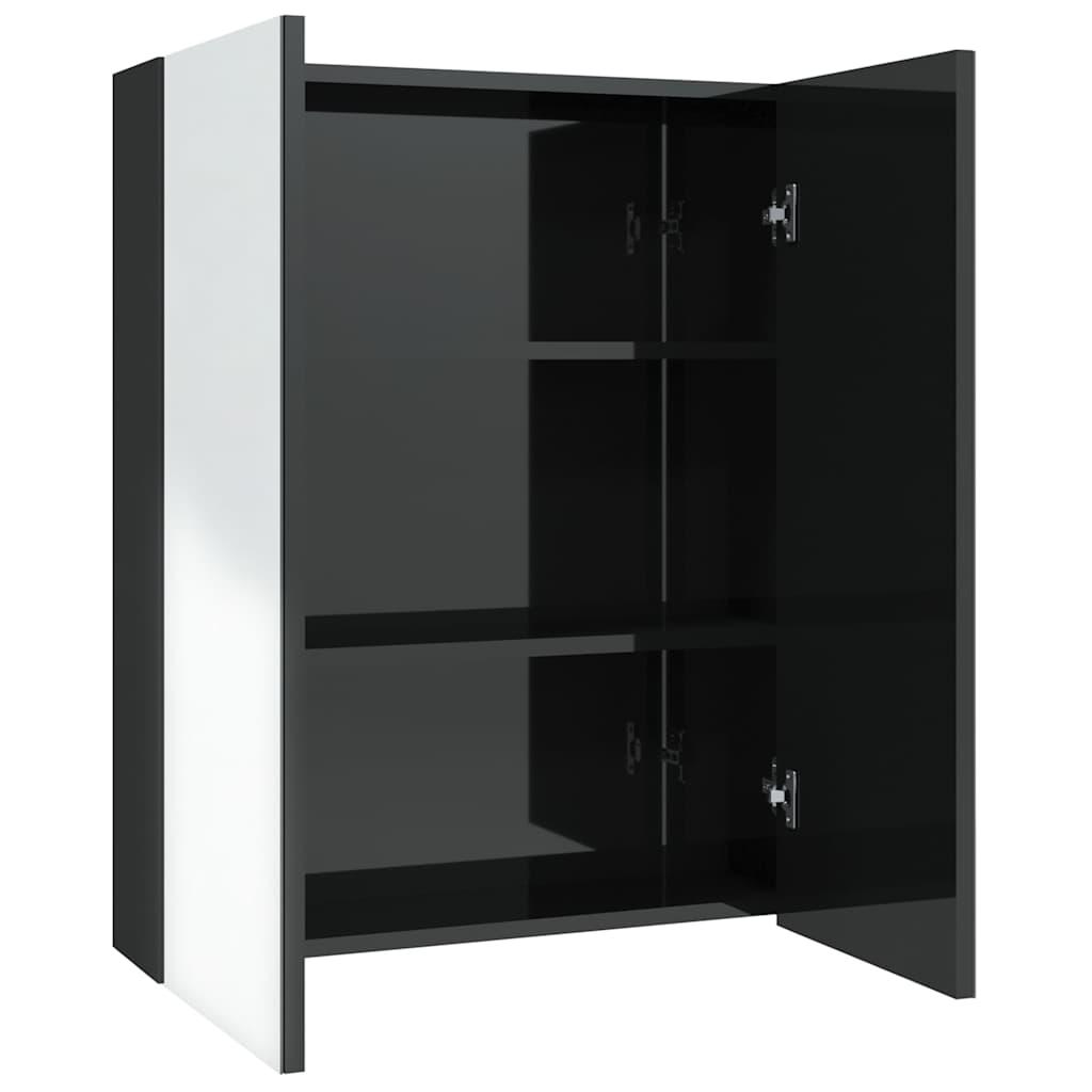 Armario de espejo de baño MDF 60x15x75 cm