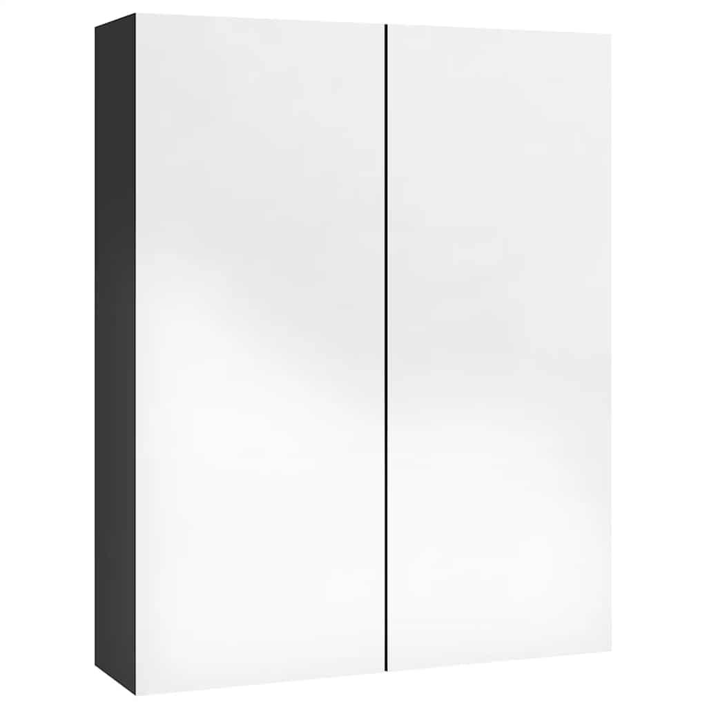 Armario de espejo de baño MDF 60x15x75 cm