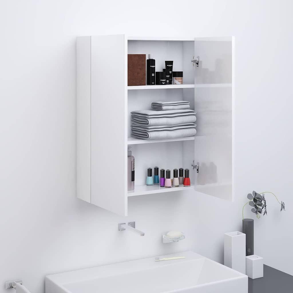 Armario de espejo de baño MDF 60x15x75 cm