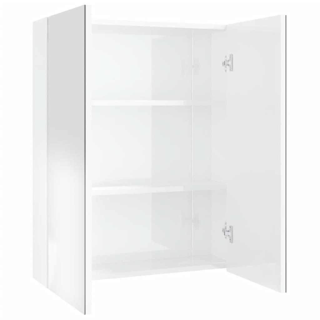 Armario de espejo de baño MDF 60x15x75 cm