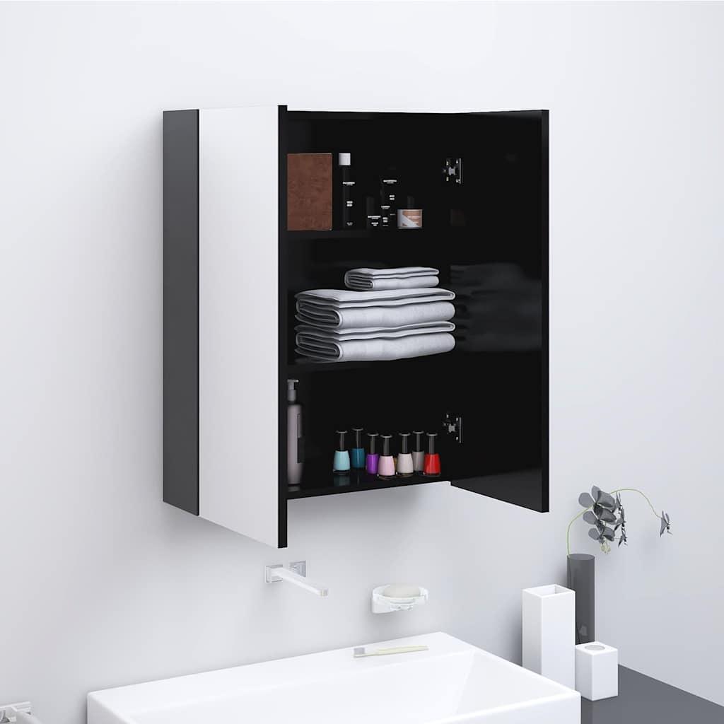 Armario de espejo de baño MDF 60x15x75 cm