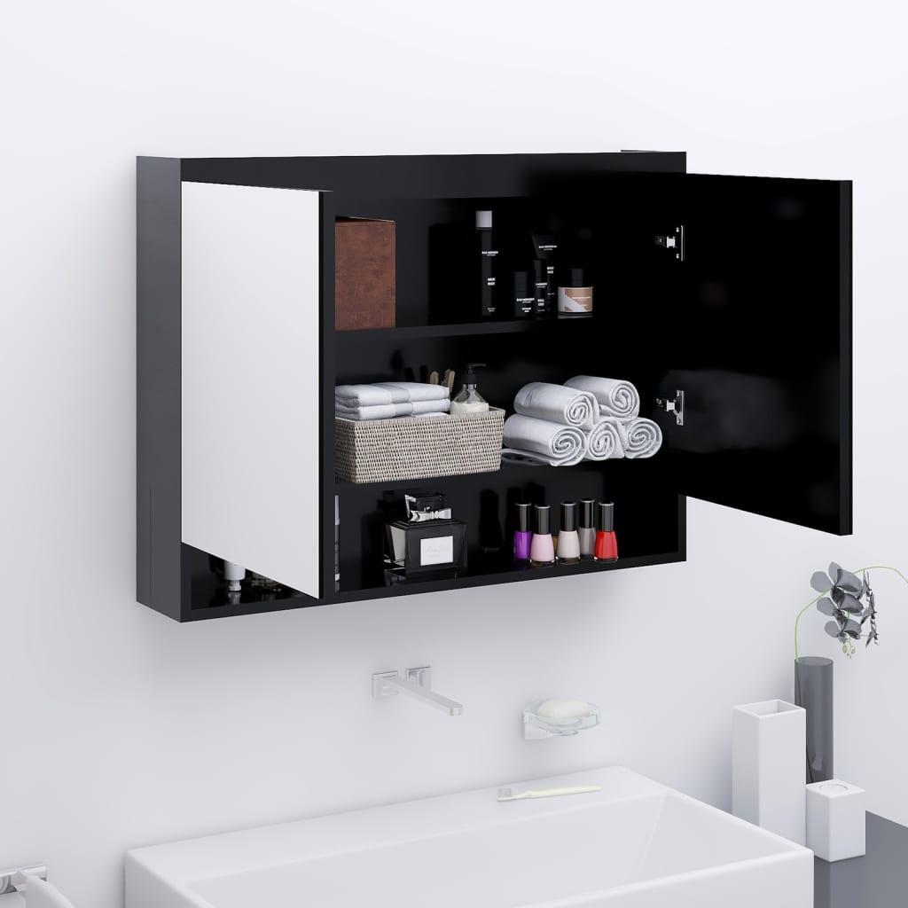 Armario de baño con espejo MDF 80x15x60 cm