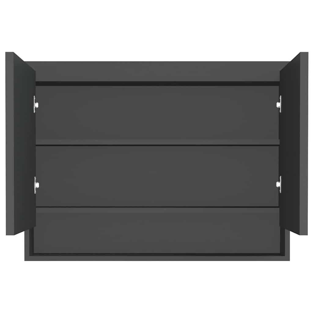 Armario de baño con espejo MDF 80x15x60 cm