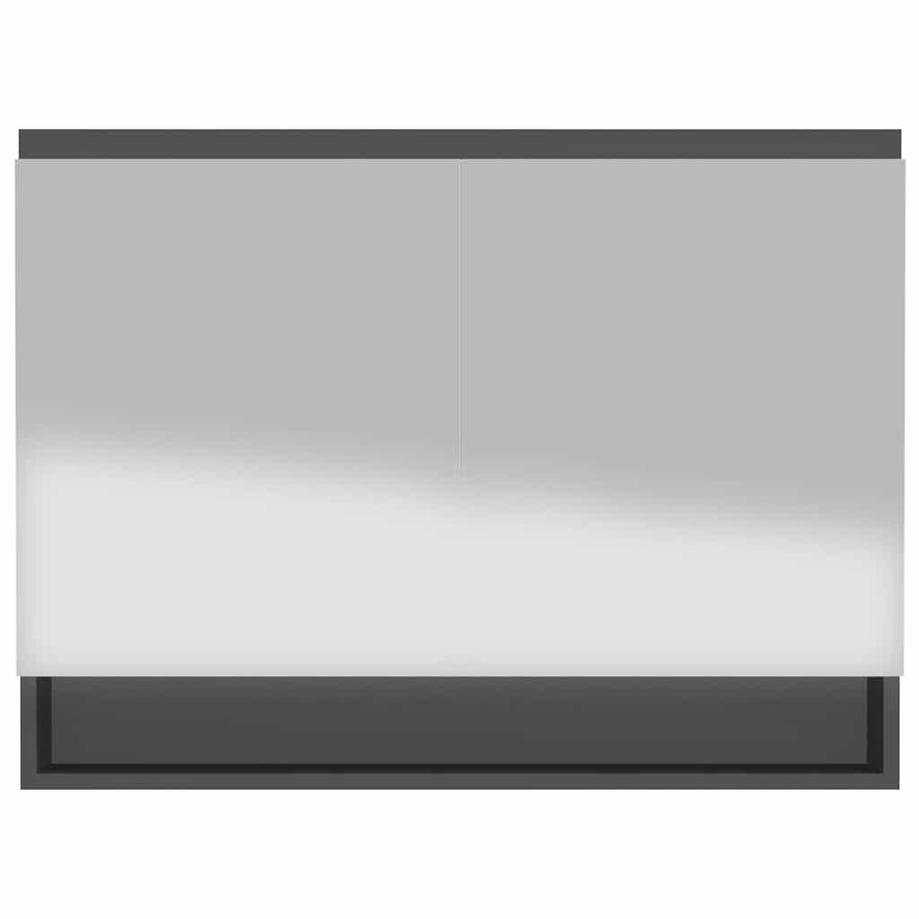 Armario de baño con espejo MDF 80x15x60 cm