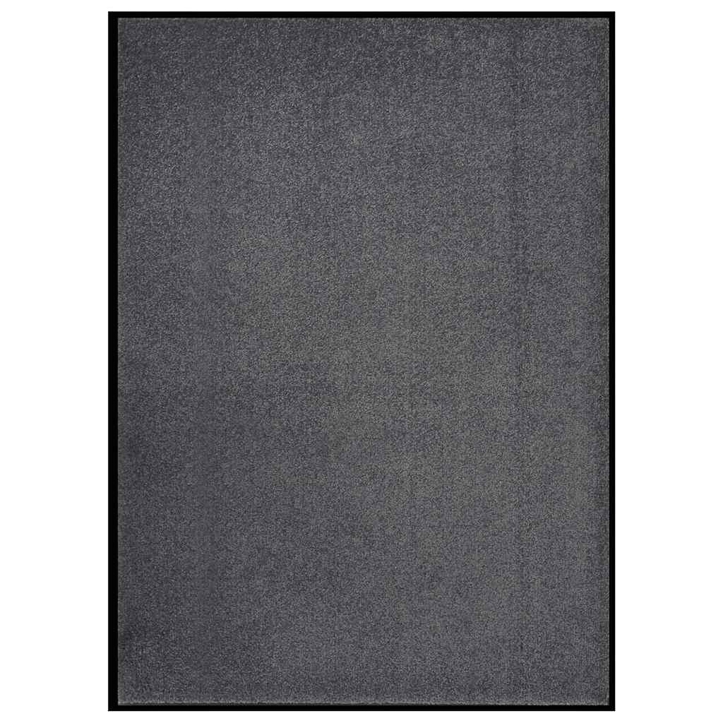 Felpudo de rayas gris antracita 80x120 cm