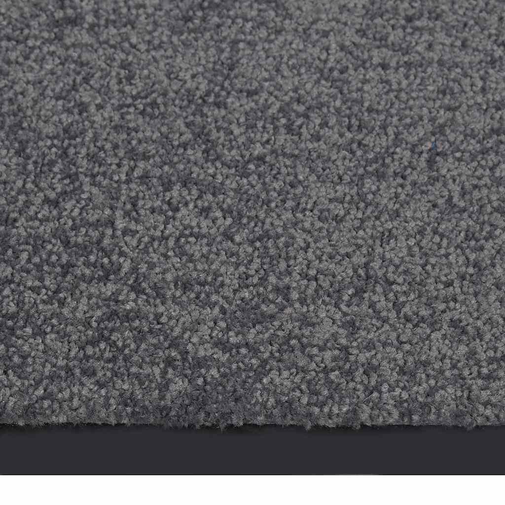Felpudo de rayas gris antracita 80x120 cm