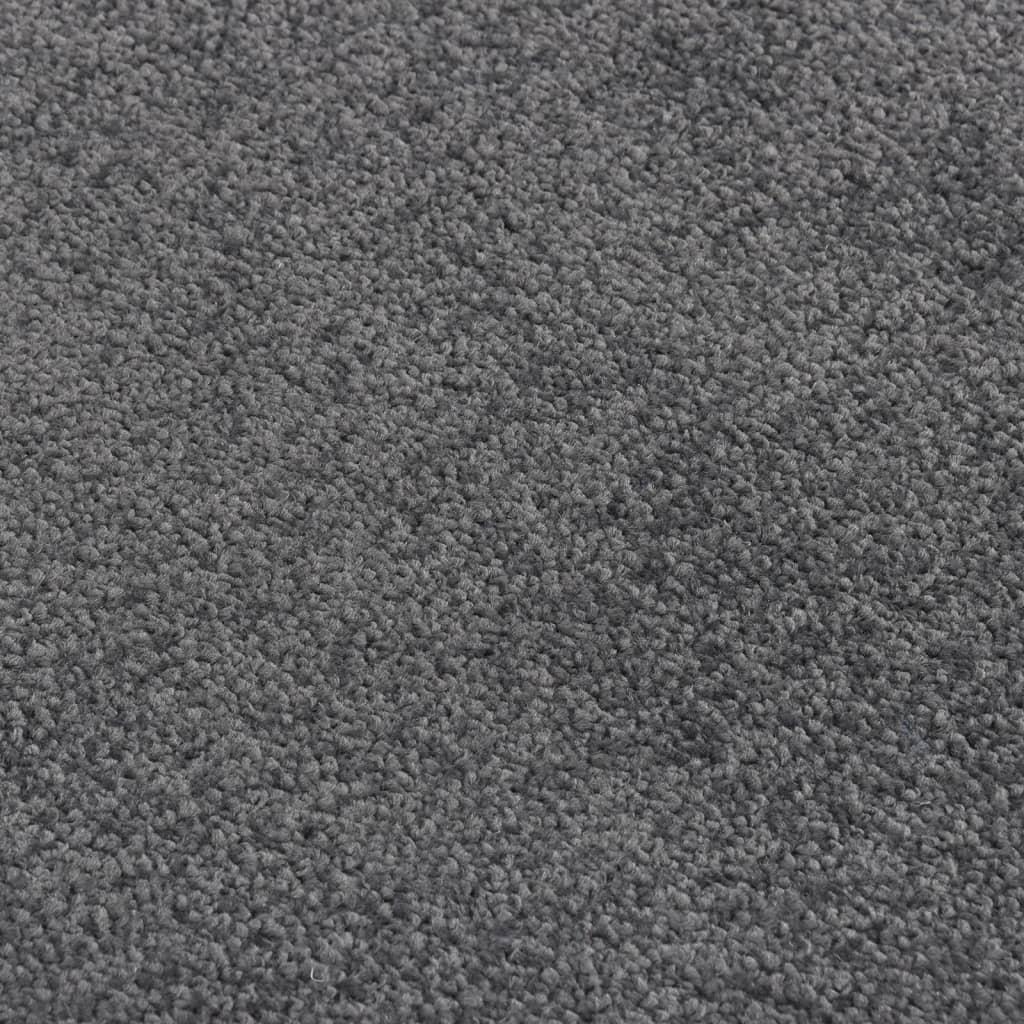 Felpudo de rayas gris antracita 80x120 cm
