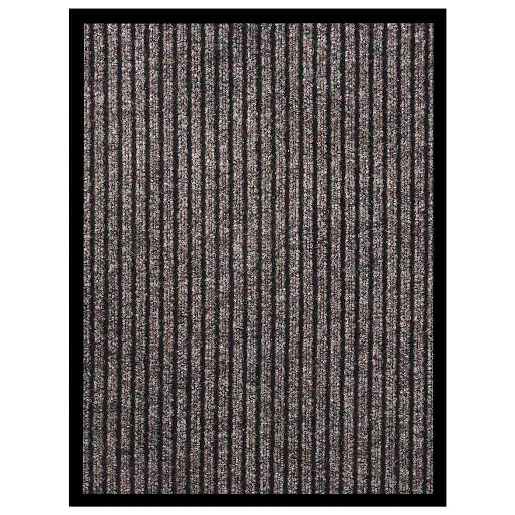 Felpudo de rayas gris antracita 80x120 cm