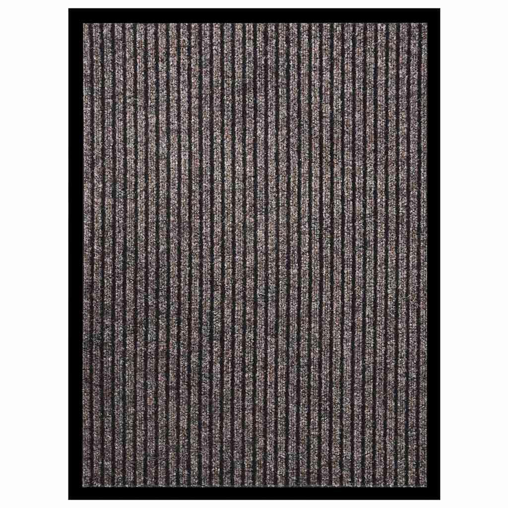 Felpudo de rayas gris antracita 80x120 cm