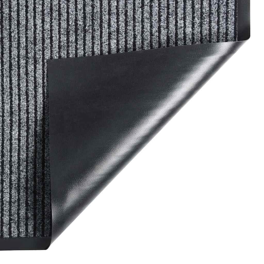 Felpudo de rayas gris antracita 80x120 cm
