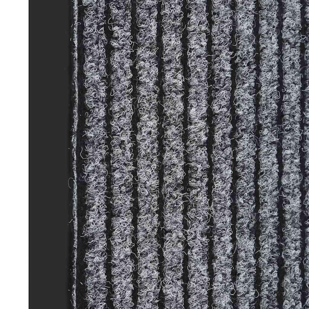 Felpudo de rayas gris antracita 80x120 cm
