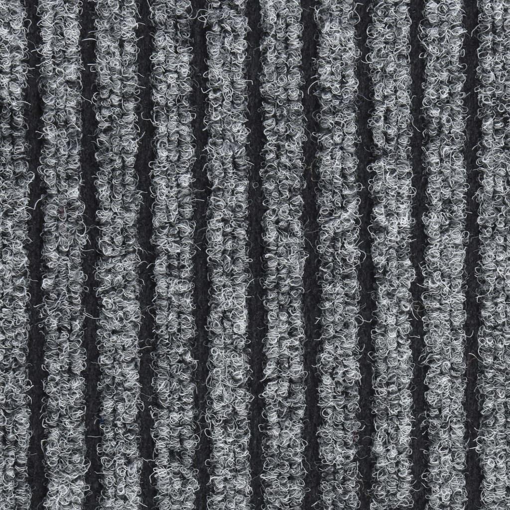 Felpudo de rayas gris antracita 80x120 cm