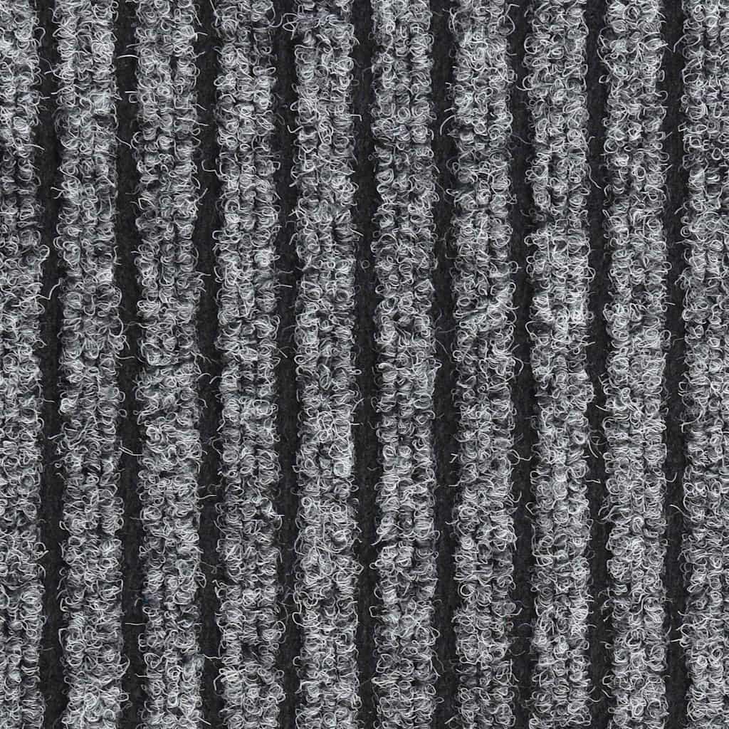 Felpudo de rayas gris antracita 80x120 cm