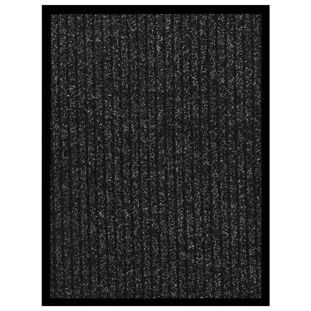 Felpudo de rayas gris antracita 80x120 cm