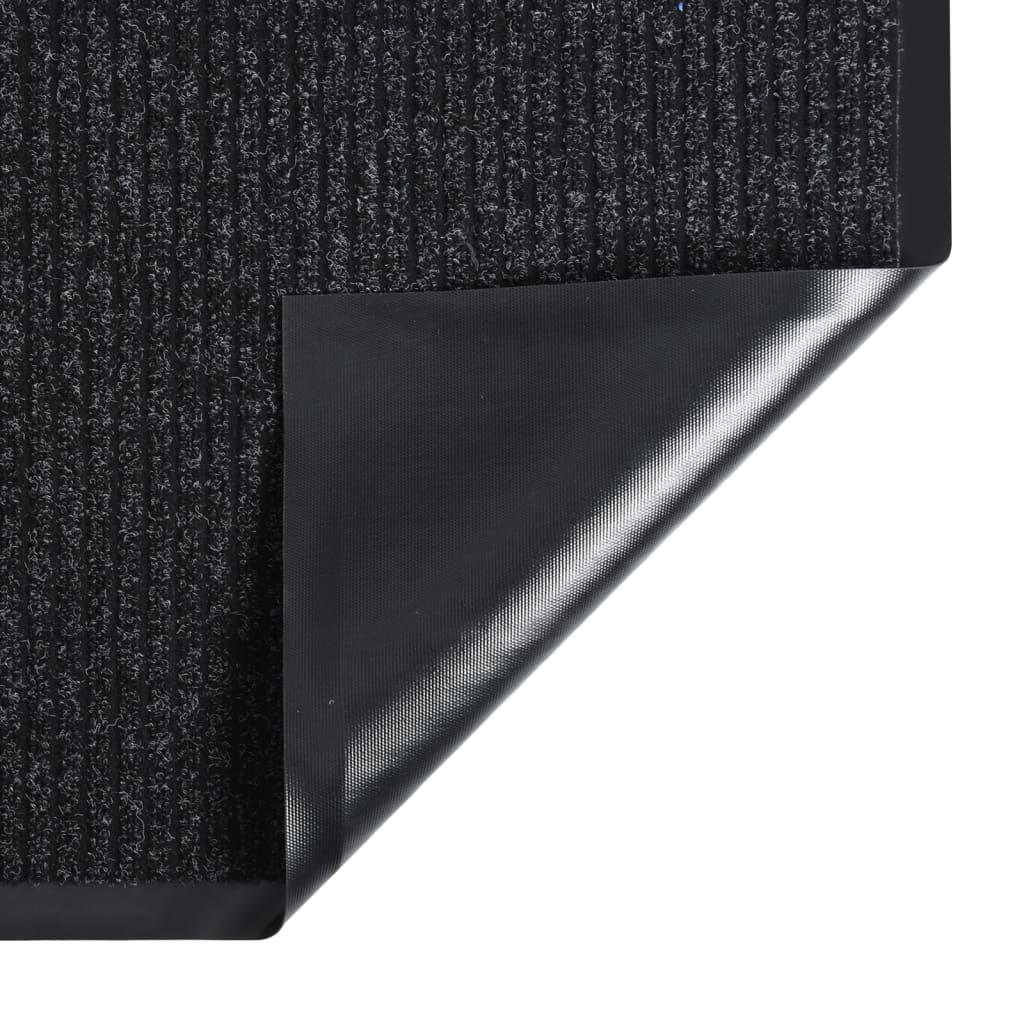 Felpudo de rayas gris antracita 80x120 cm