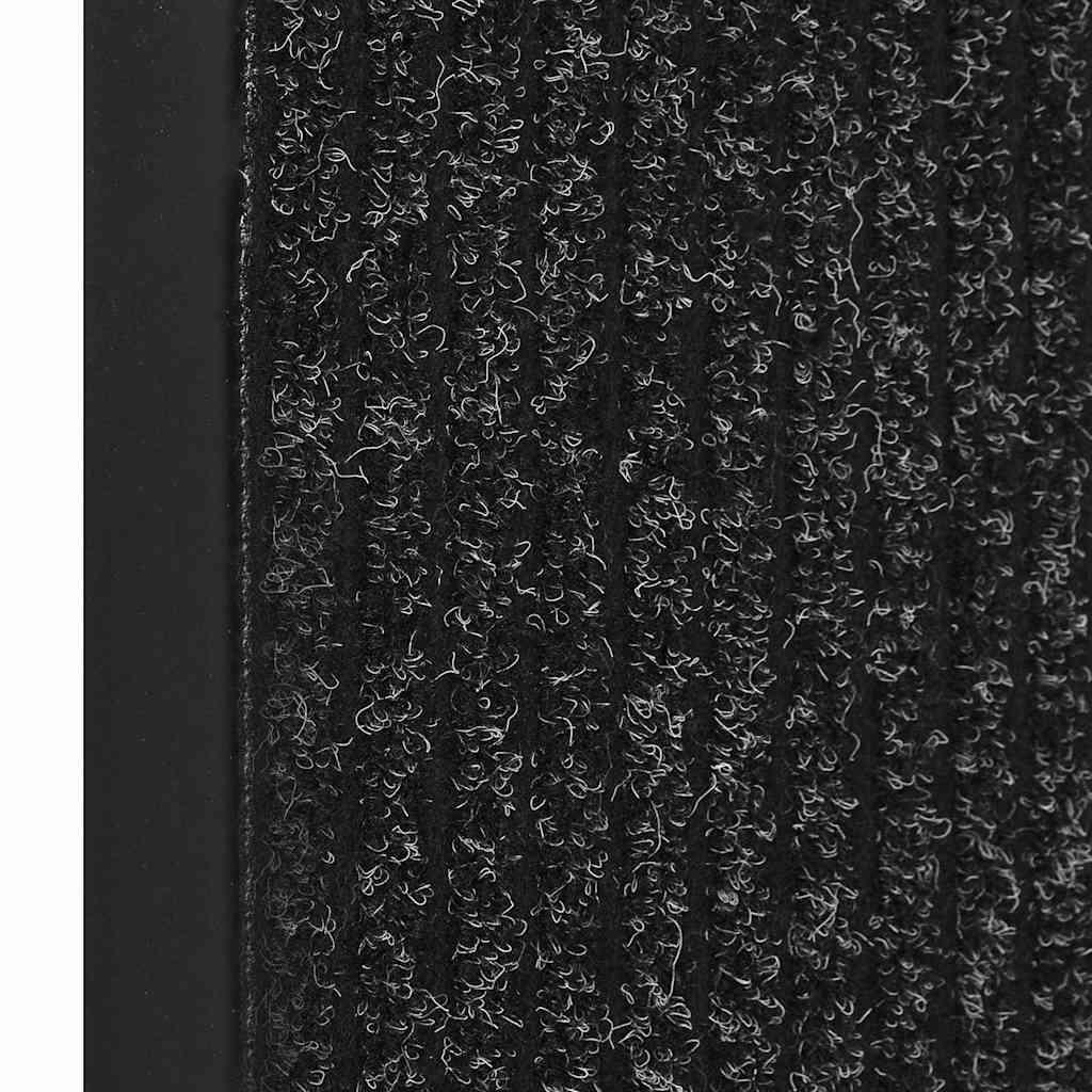 Felpudo de rayas gris antracita 80x120 cm