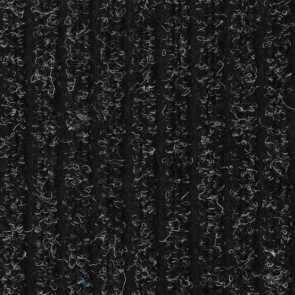 Felpudo de rayas gris antracita 80x120 cm