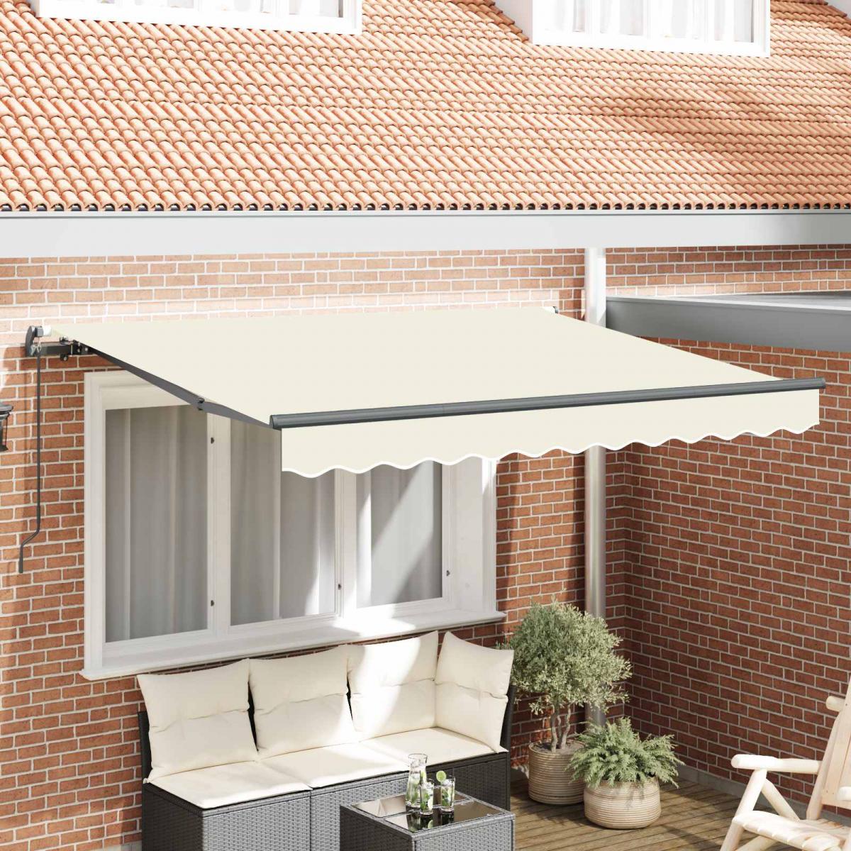 Toldo retráctil de tela