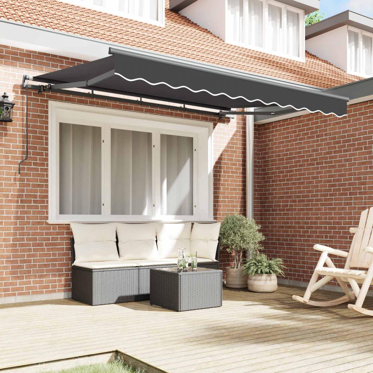 Toldo retráctil de tela