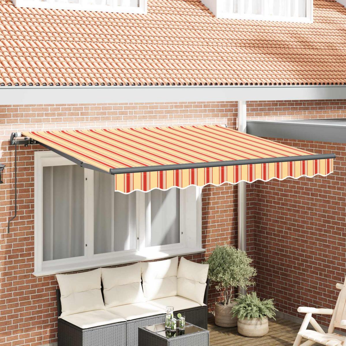 Toldo retráctil de tela