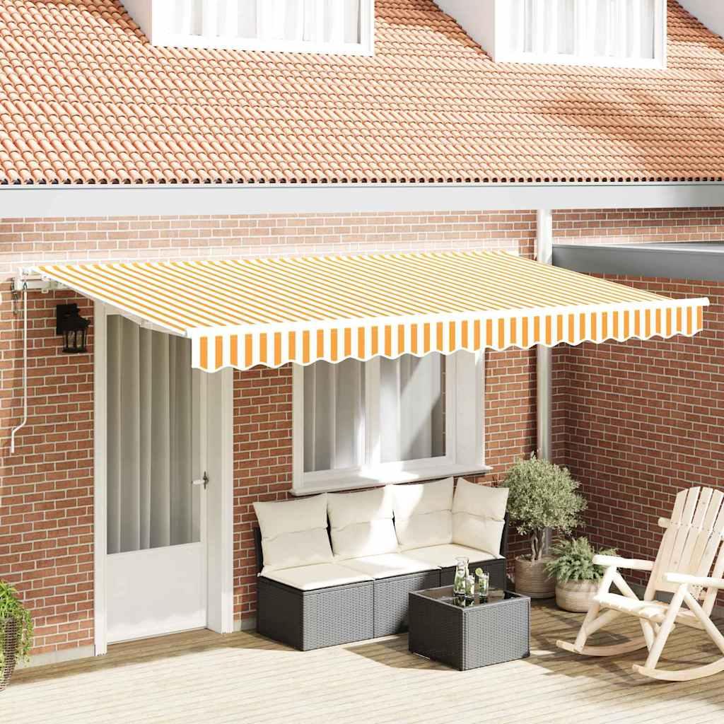 Toldo retráctil de tela