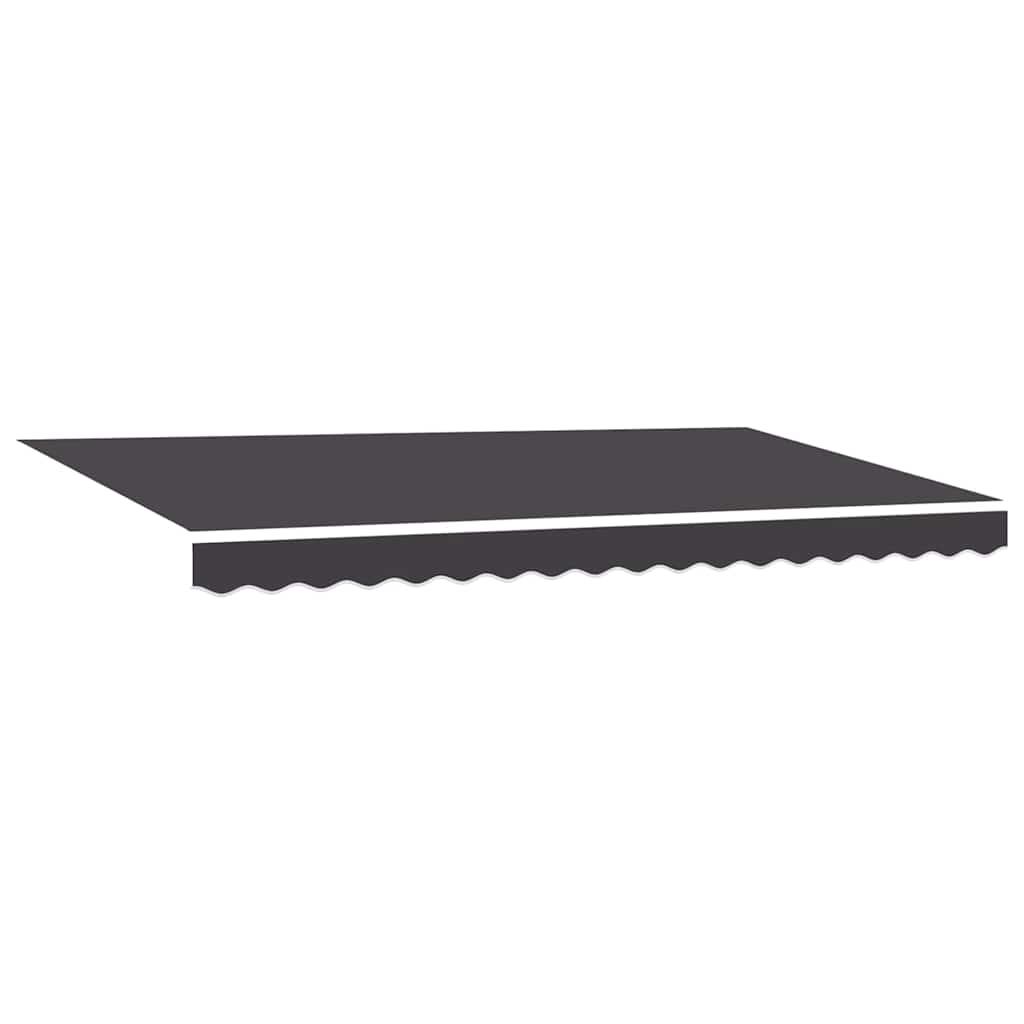 Toldo retráctil Azul y Blanco 400 x 350 cm Poliéster y Aluminio