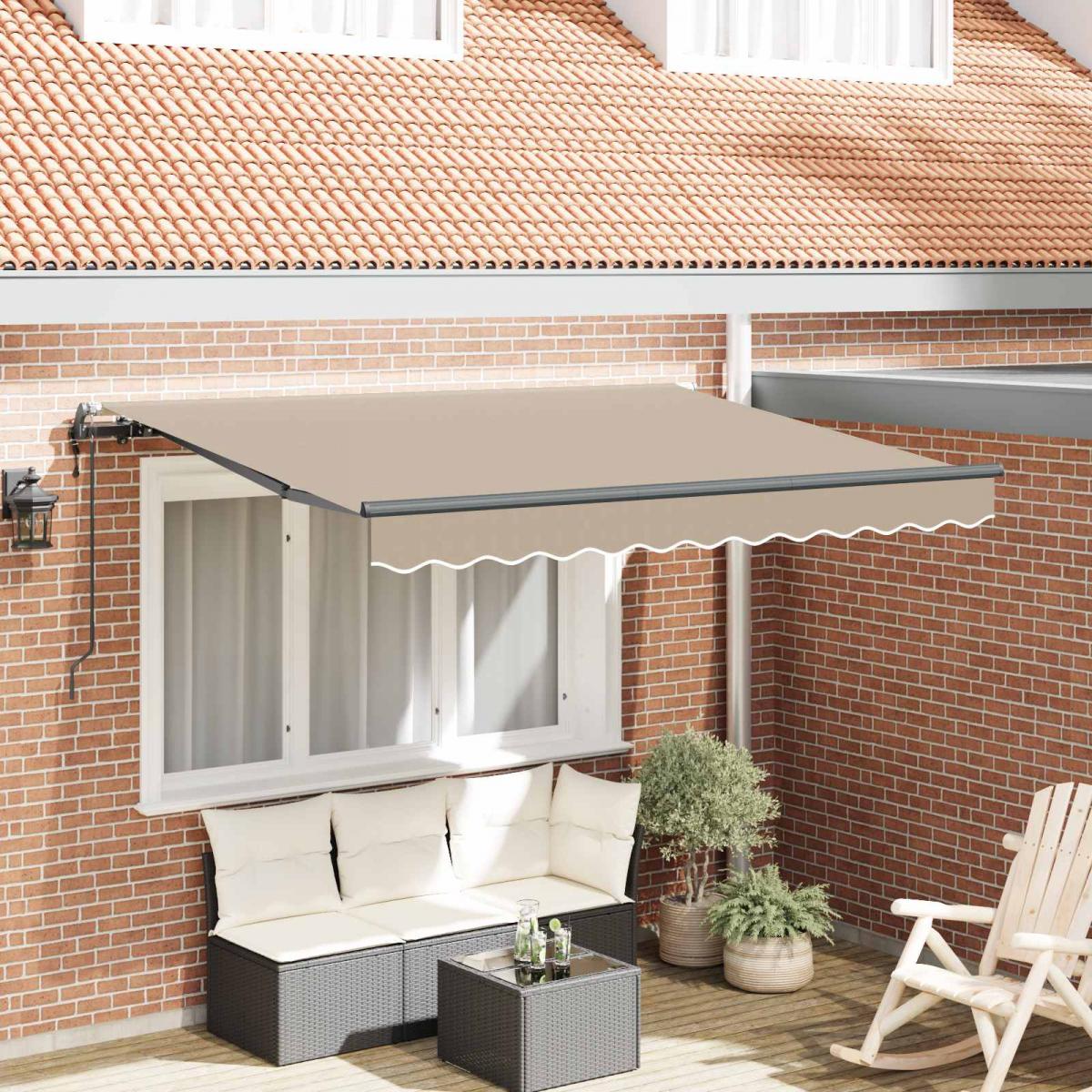 Toldo retráctil de tela