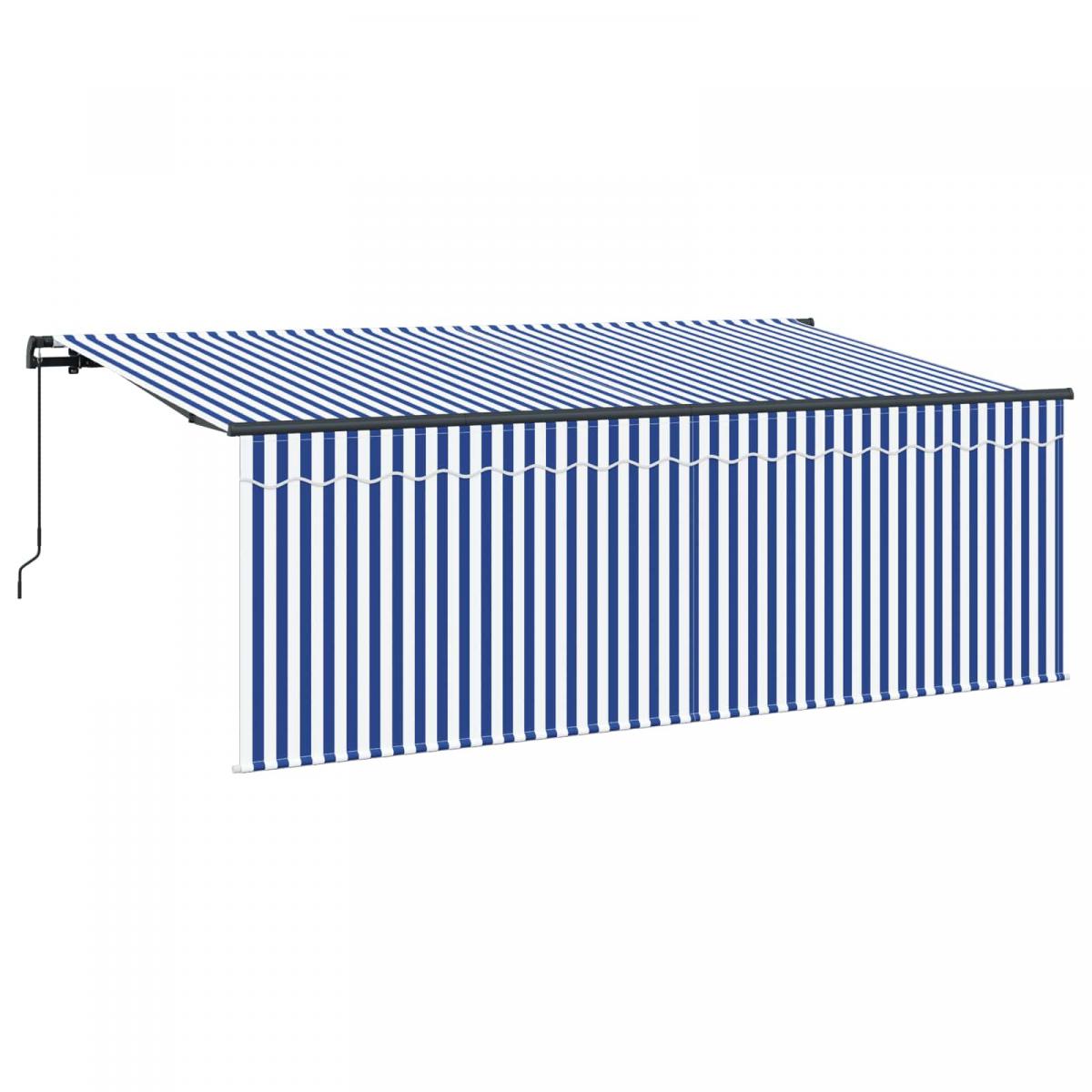 Toldo retráctil Blanco 400 x 350 x 165 cm Poliéster y Aluminio