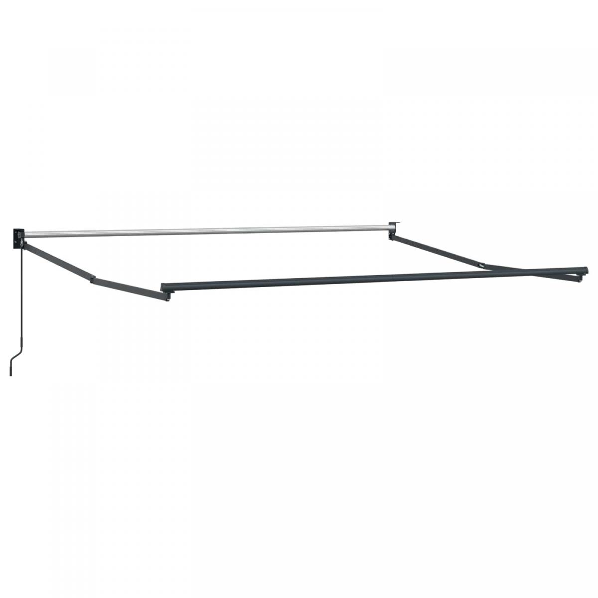 Toldo retráctil Gris claro y blanco. 300 x 250 cm