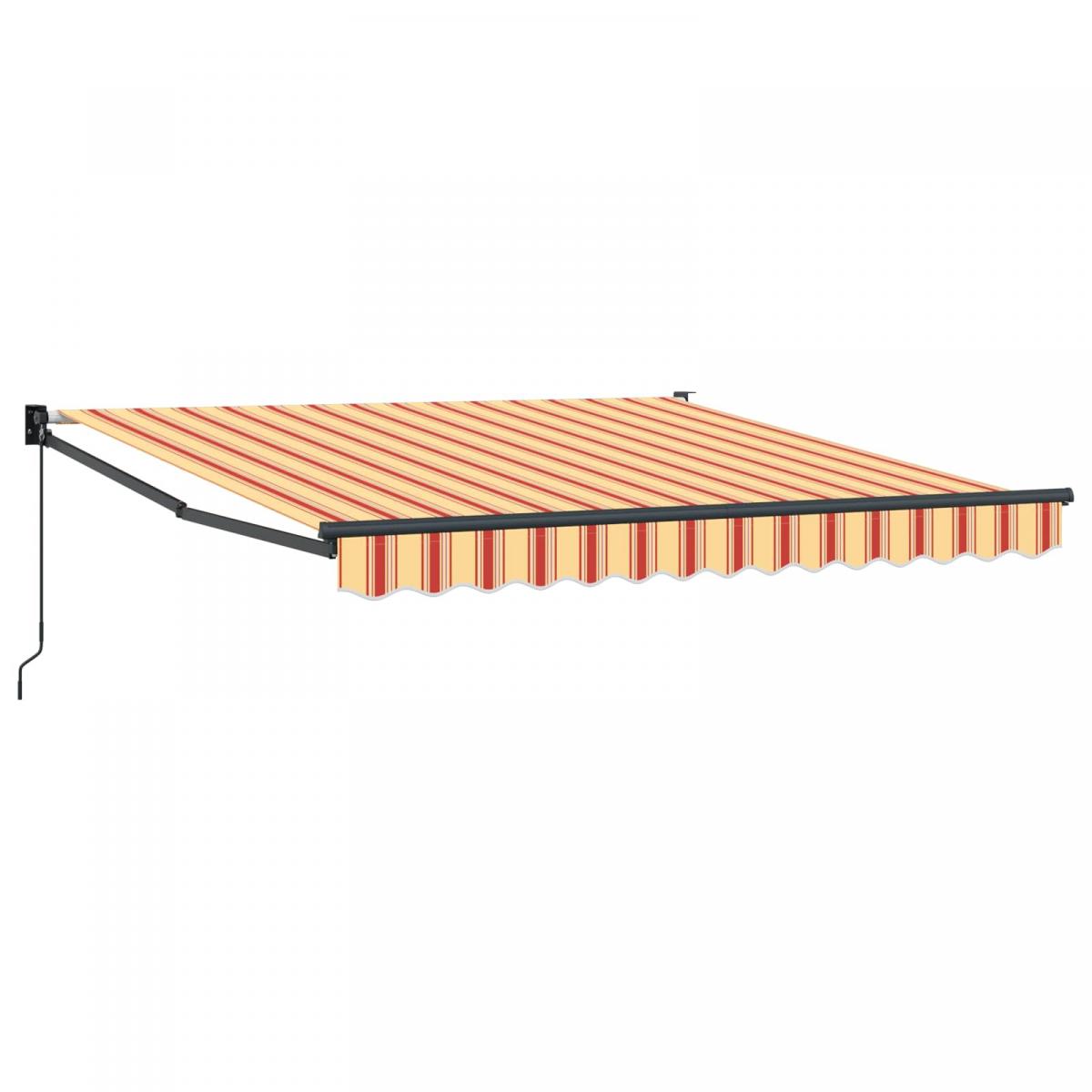 Toldo retráctil Gris claro y blanco. 300 x 250 cm