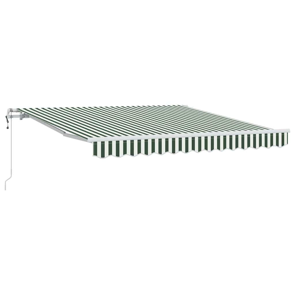 Toldo retráctil Amarillo y Naranja 350 x 250 cm Tela y Aluminio