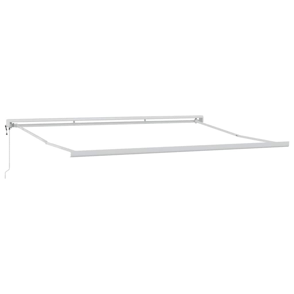 Toldo retráctil Verde y blanco 300 x 250 x 165 cm Tela y Metal