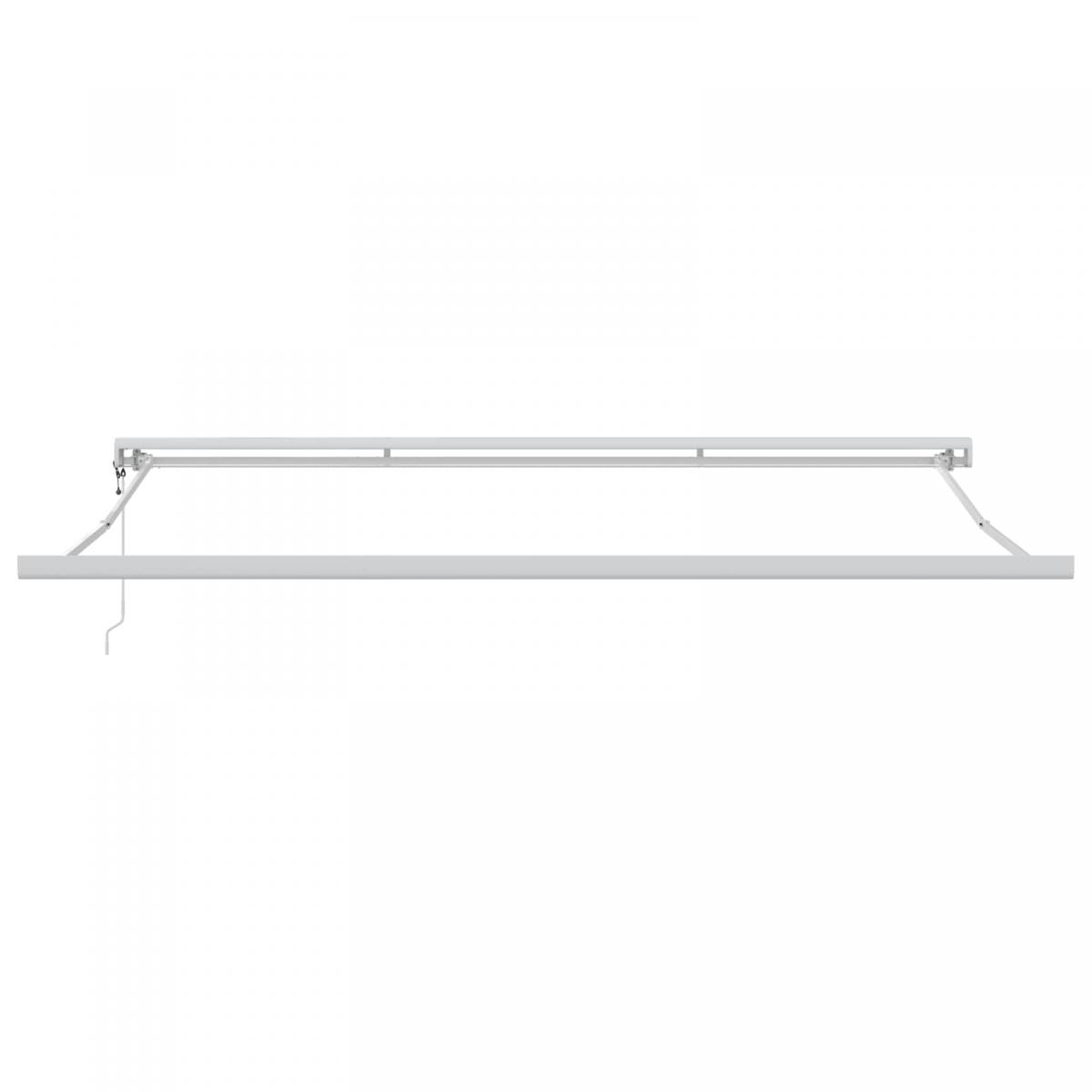 Toldo retráctil Verde y blanco 300 x 250 x 165 cm Tela y Metal