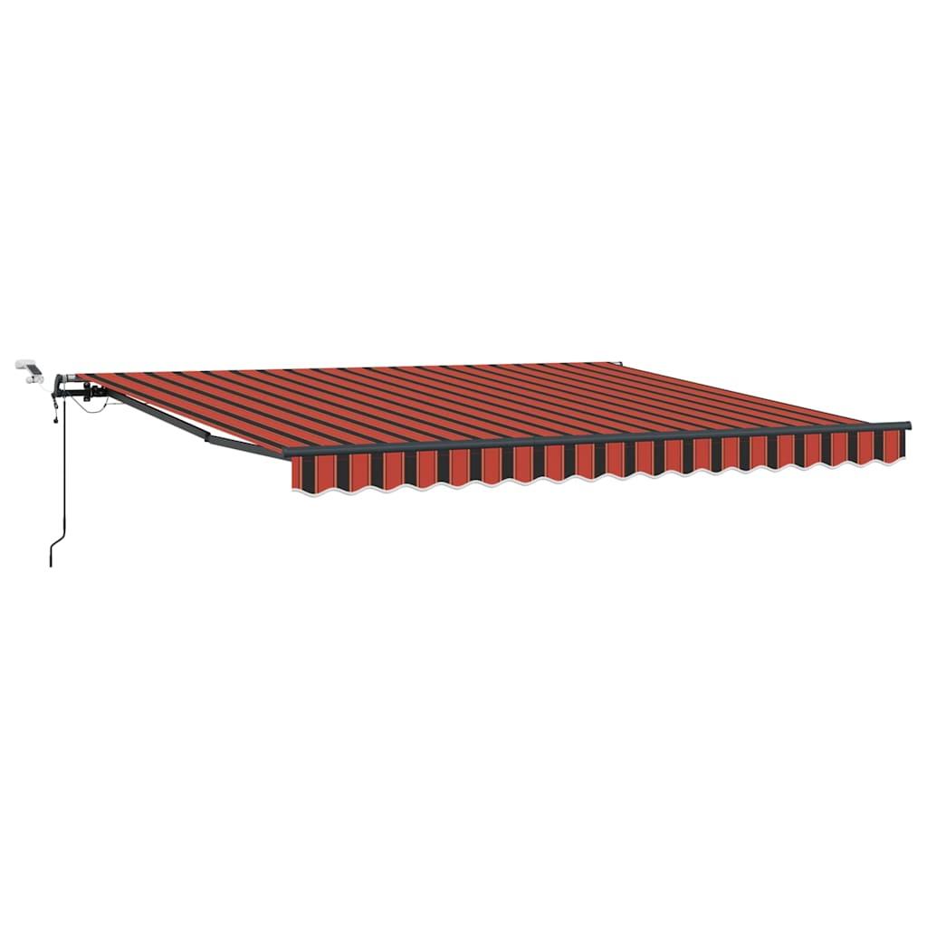 Toldo retráctil Gris claro y blanco. 400 x 350 cm Poliéster