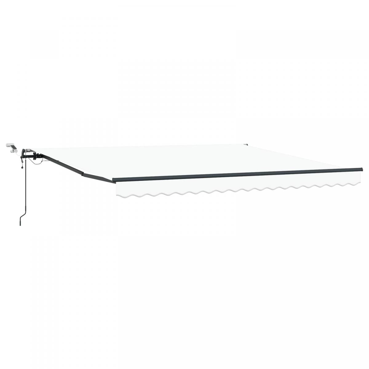 Toldo retráctil Gris claro y blanco. 400 x 350 cm Poliéster