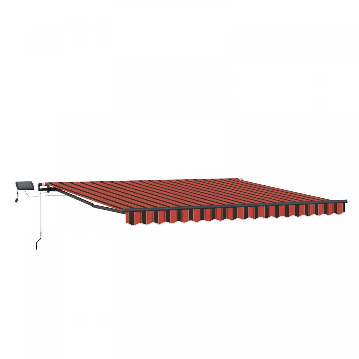 Toldo retráctil Amarillo y Naranja 300 x 250 cm Tela y Aluminio