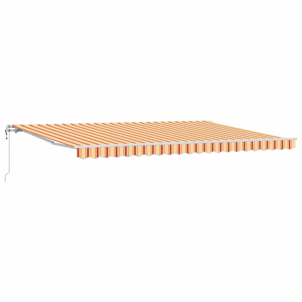 Toldo retráctil Amarillo y Naranja 300 x 250 cm Tela y Aluminio