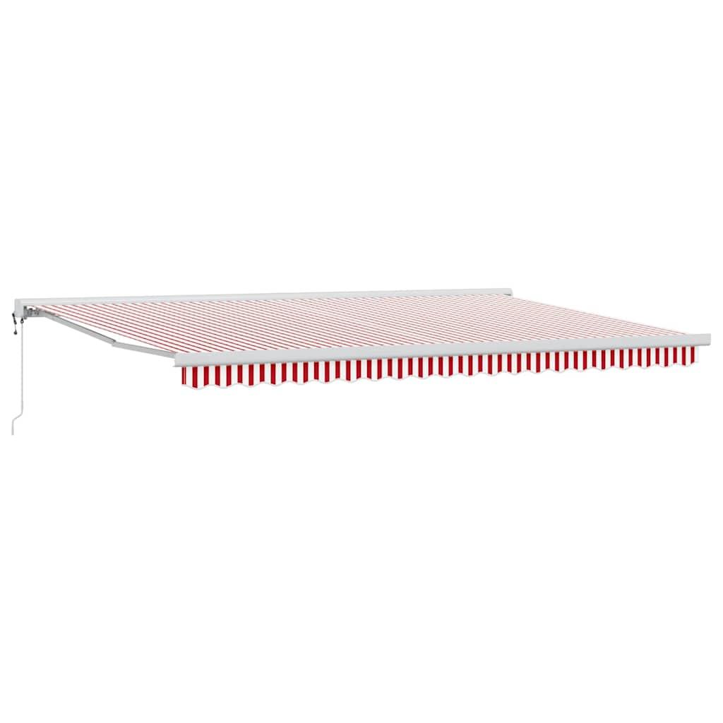 Toldo retráctil Verde y blanco 300 x 250 x 165 cm Tela y Metal