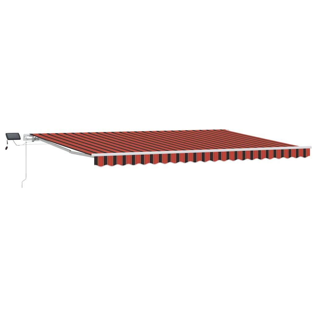 Toldo retráctil Amarillo y Naranja 300 x 250 cm Tela y Aluminio