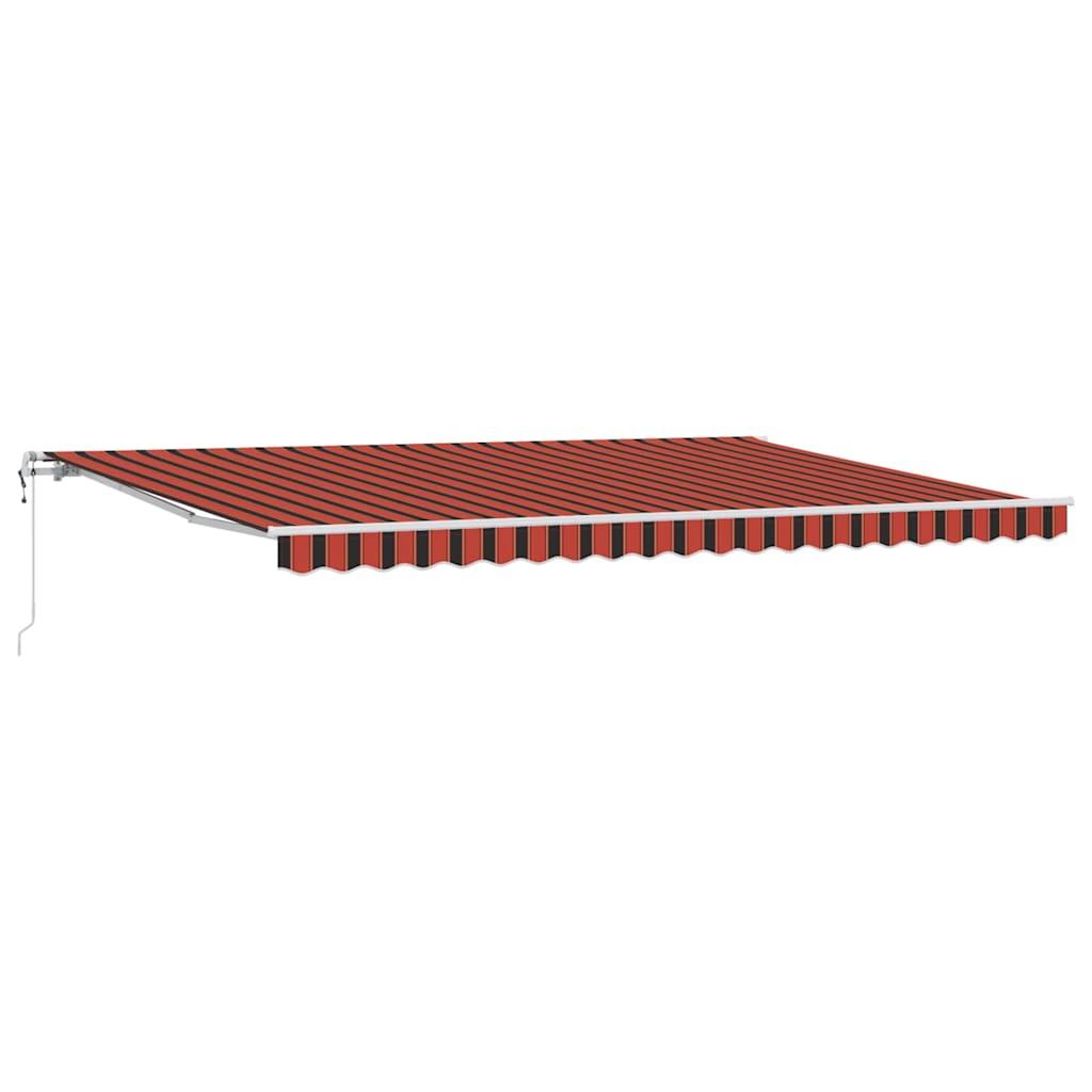 Toldo retráctil Amarillo y Naranja 300 x 250 cm Tela y Aluminio