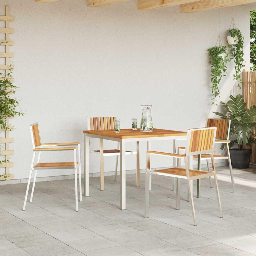 Juego de comedor para exteriores 5 uds