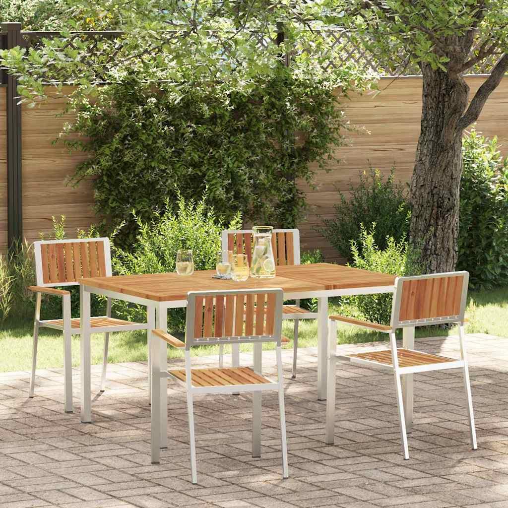 Juego de comedor para exteriores 5 uds