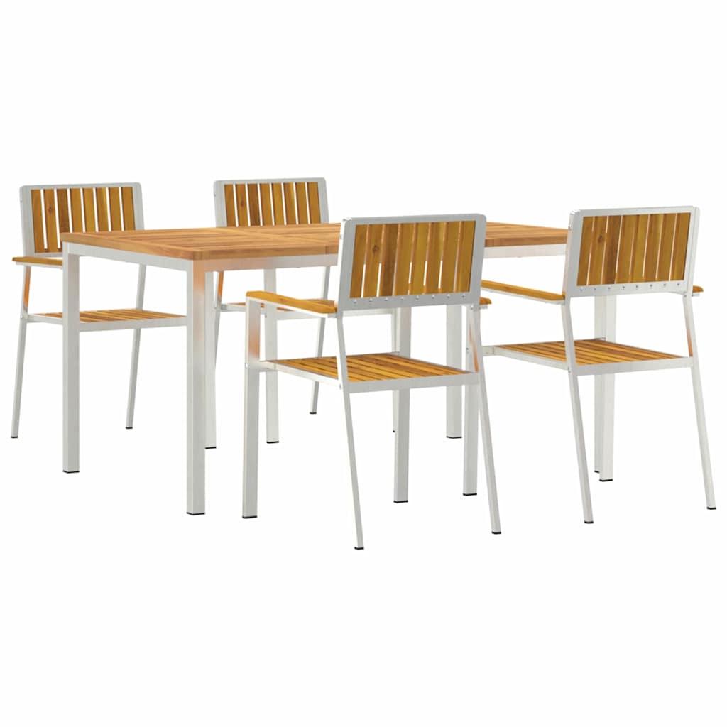 Juego de comedor para exteriores 5 uds