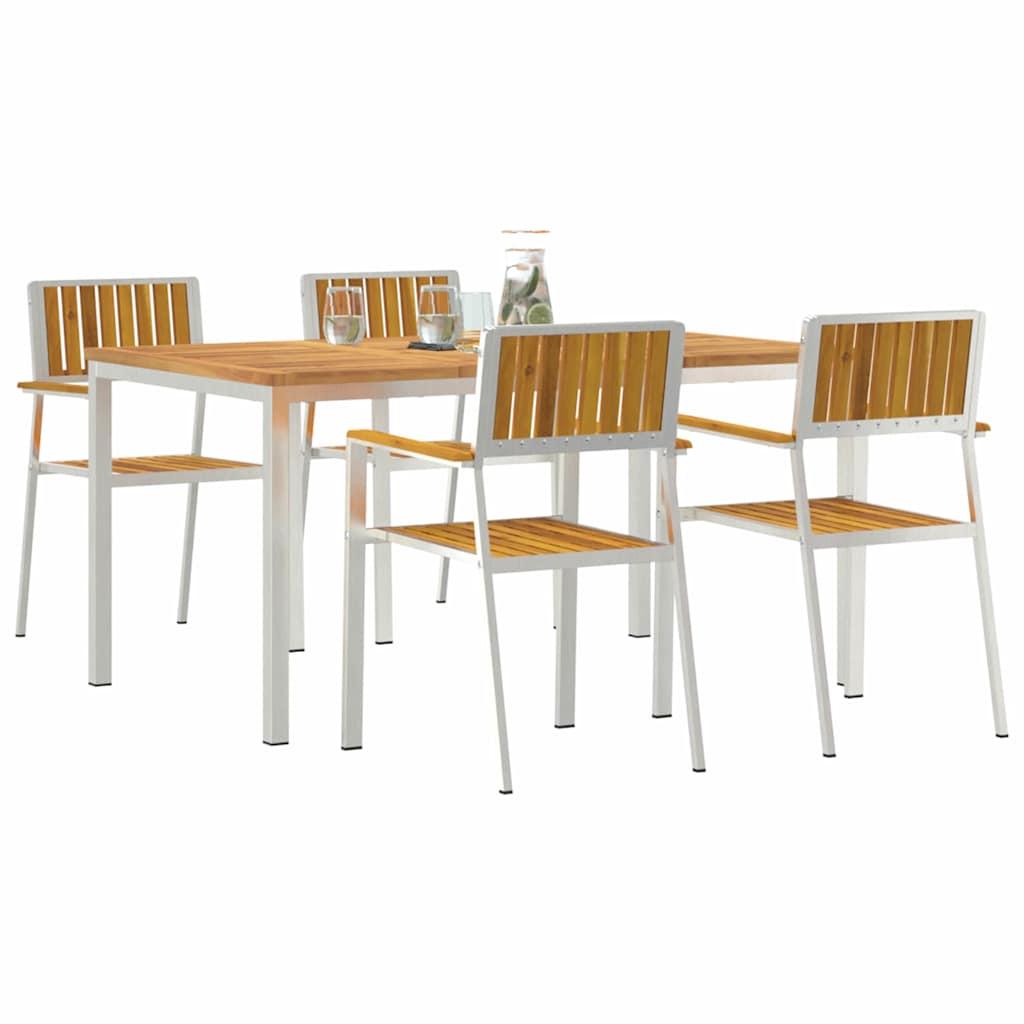 Juego de comedor para exteriores 5 uds