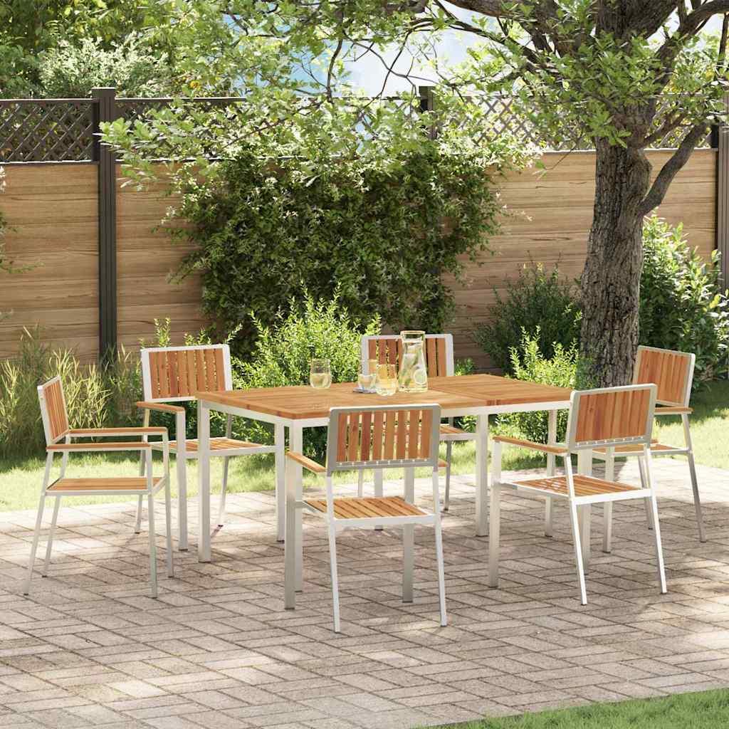 Juego de comedor para exteriores 7 uds