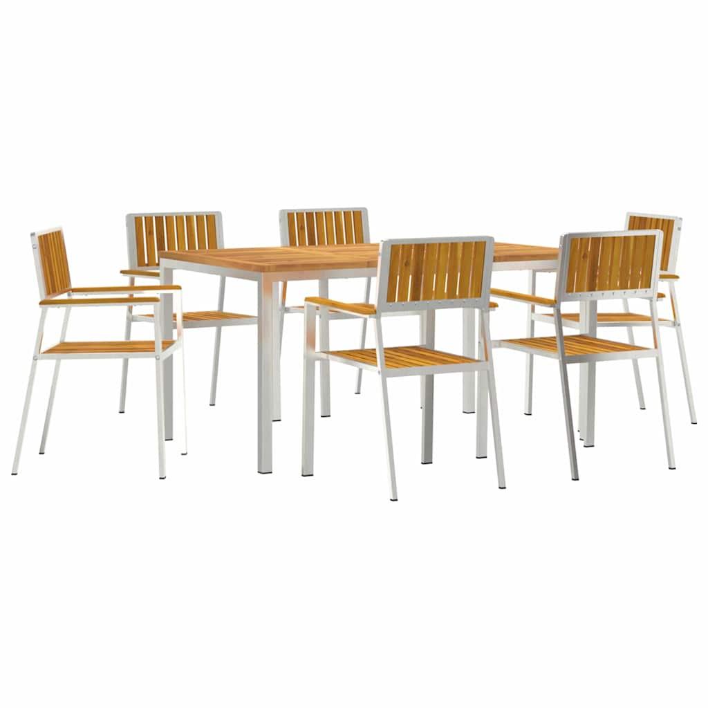 Juego de comedor para exteriores 7 uds