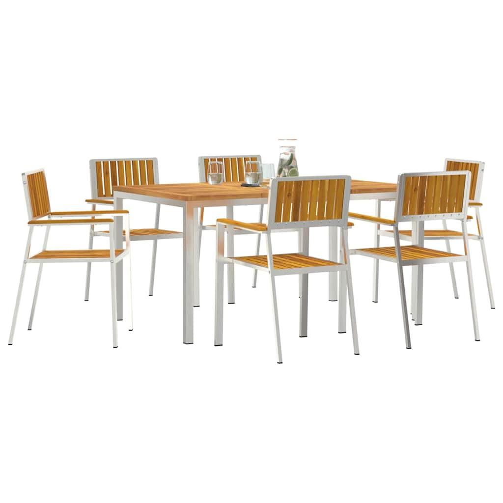 Juego de comedor para exteriores 7 uds